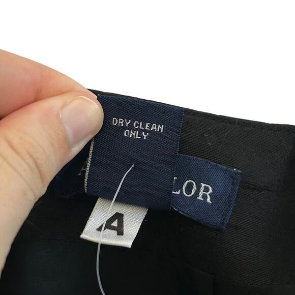 Ann Taylor Silk Shantung Embroidered Mini Skirt Vintage NWT Women's Sz 8 Black - Picture 6 of 6